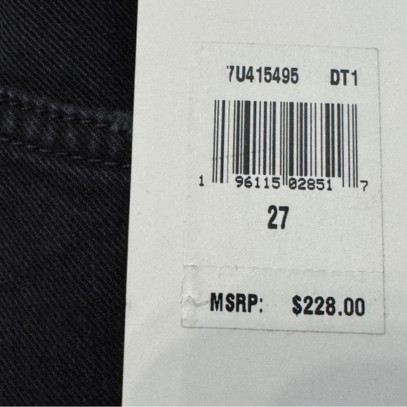 7 For All Mankind Tall Boot Black Distressed Jeans Size 27 - Picture 4 of 9